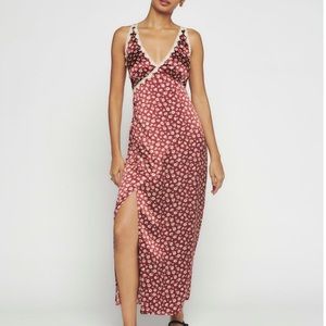 Reformation Hennaley Silk Dress